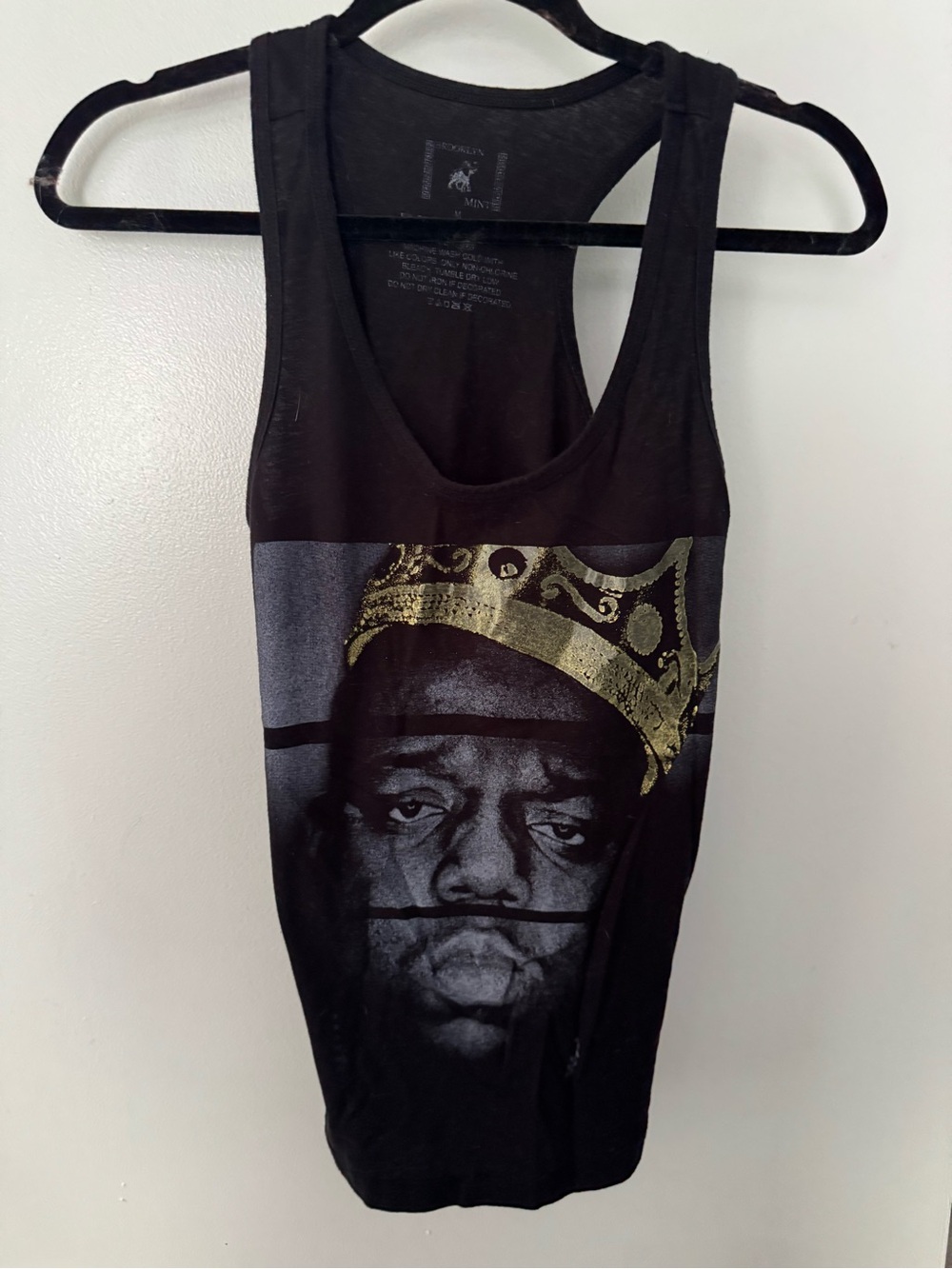 Biggie smalls Racerback Tank Top with Gold Accent